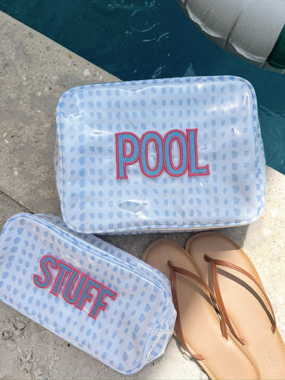 Stuff - Periwinkle Pebbles Clear Coat Large Bag