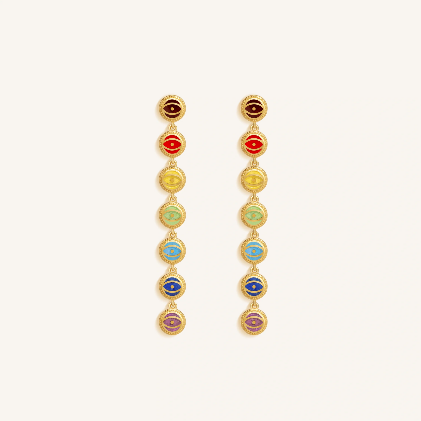 Celestial Chakra Evil Eye Multi-Stone Earrings