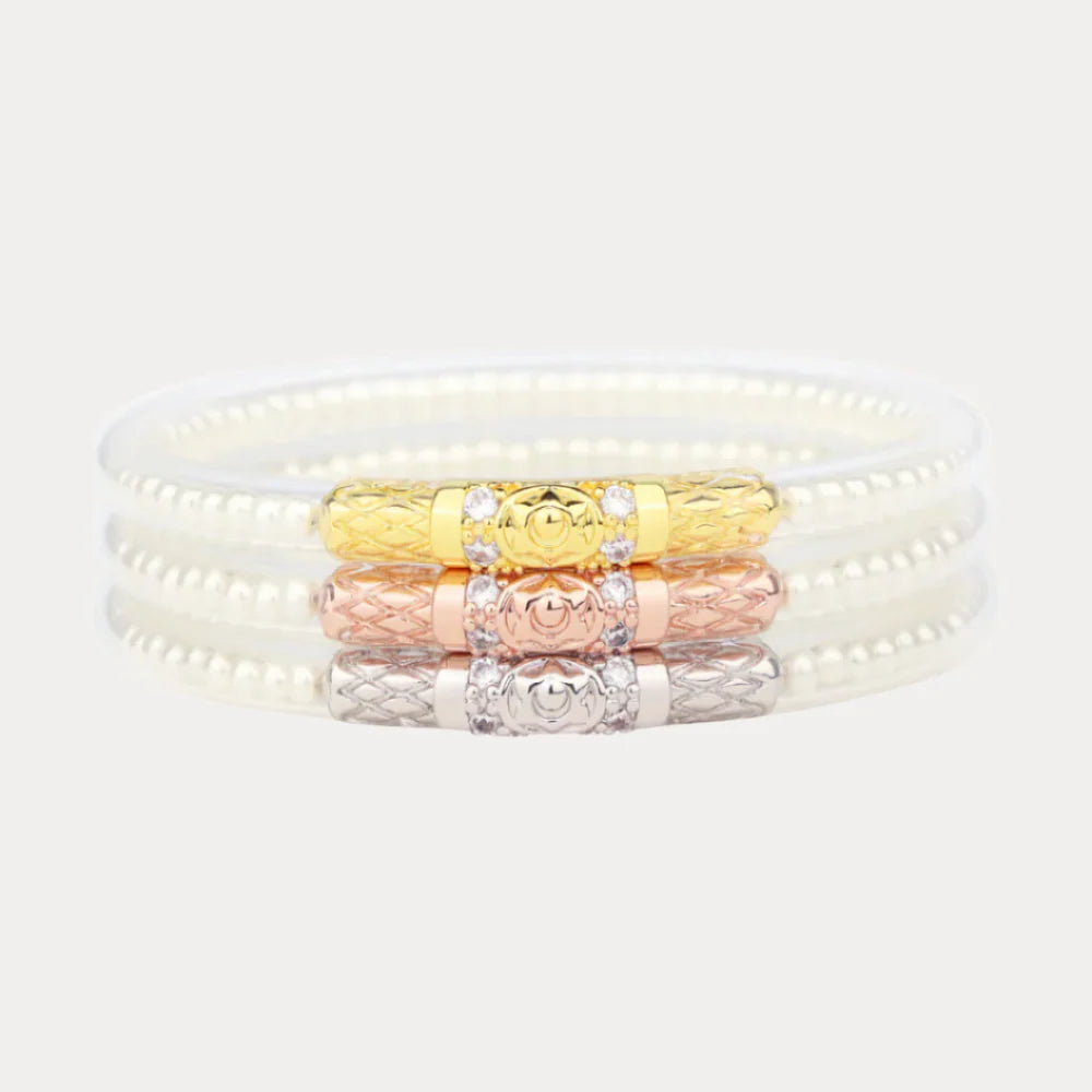White Pearl All Weather Bangles