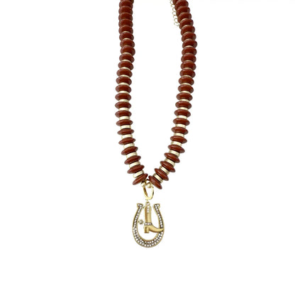 Lanny Beaded Horshoe Necklace