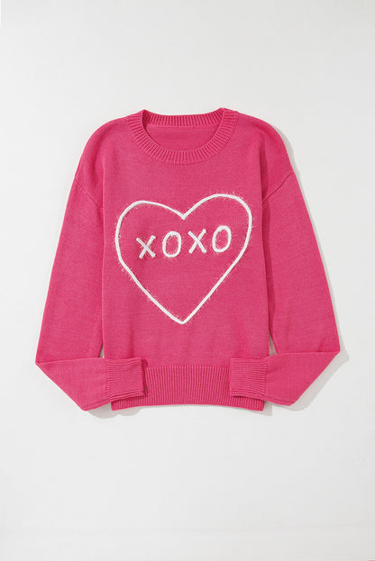 XOXO Round Neck Drop Shoulder Sweater PREORDER