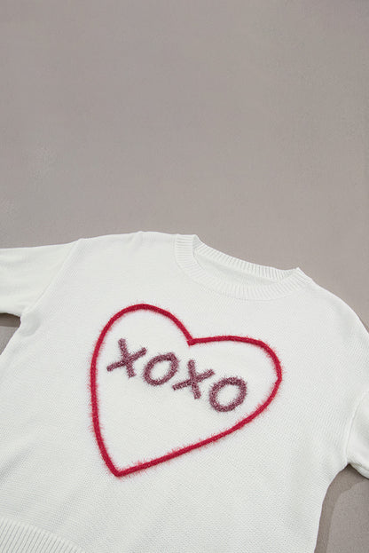 XOXO Round Neck Drop Shoulder Sweater PREORDER