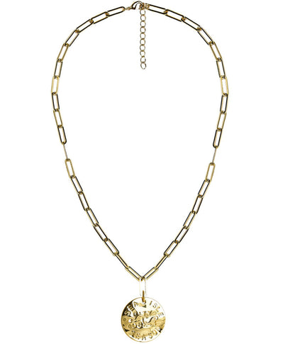 Beach Tag Charm Necklace – 18k Gold Plated