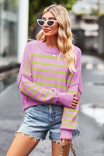 Sarah Slit Sweater- 4 Color Options- PREORDER