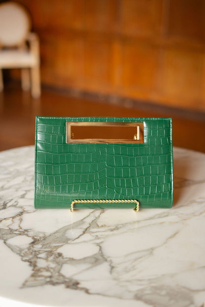 Chloe Croc Clutch