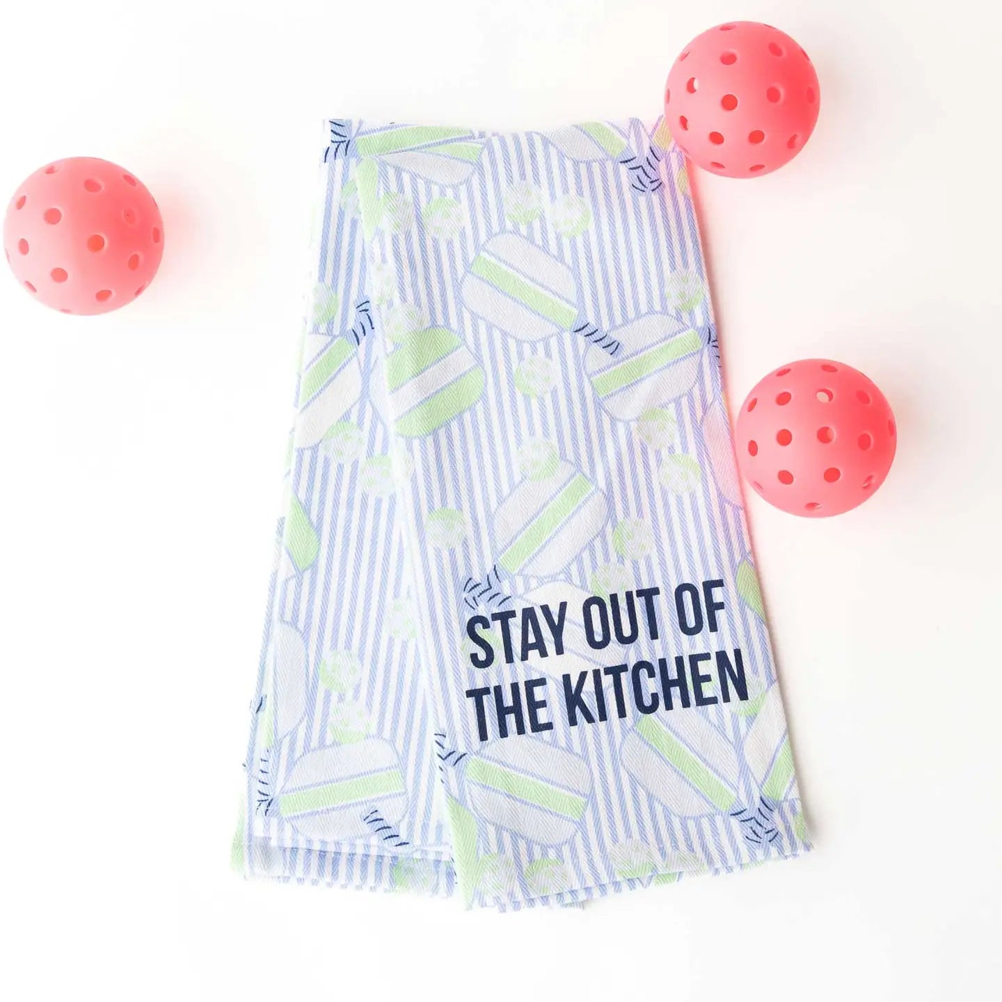 Blue Pickleball Stripe Kitchen Goods