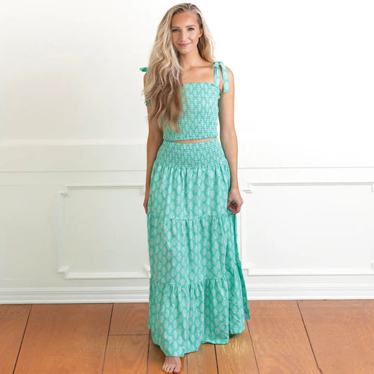 Flutter 2 Piece in Green