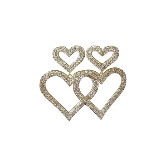 Lindsey Heart Statement Earrings PREORDER