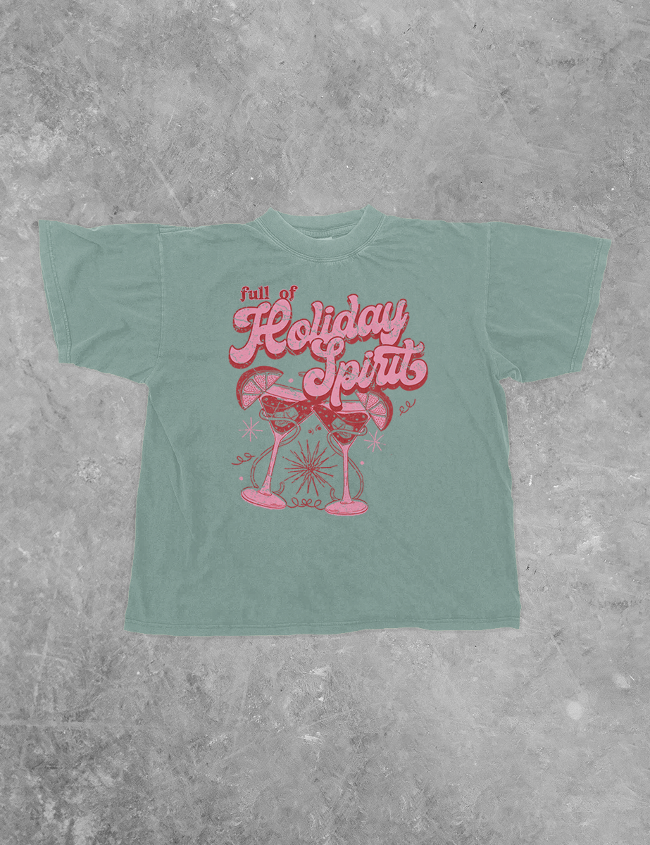 Underground Original Design: Full of Holiday Spirit, Christmas Boxy Cotton T-Shirt