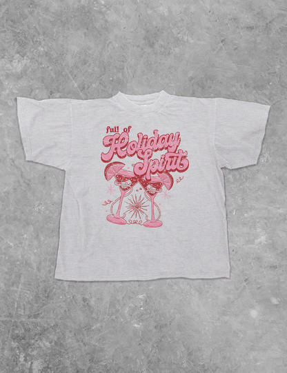 Underground Original Design: Full of Holiday Spirit, Christmas Boxy Cotton T-Shirt