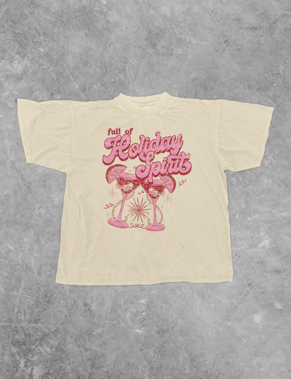 Underground Original Design: Full of Holiday Spirit, Christmas Boxy Cotton T-Shirt