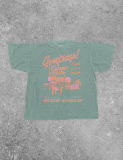 Underground Original Design: Greetings! Canyon Palms Boxy Cotton TShirt