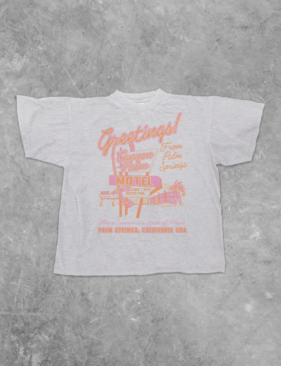 Underground Original Design: Greetings! Canyon Palms Boxy Cotton TShirt