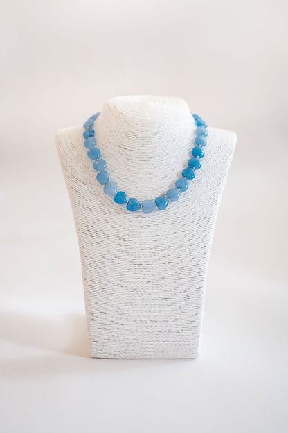 Heart - Quartz Beaded Necklace