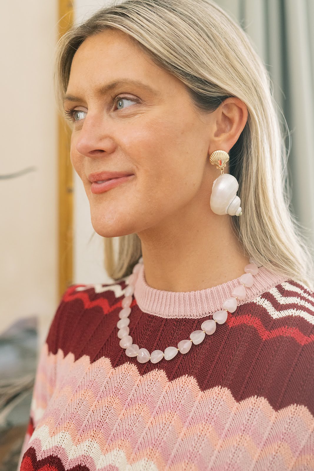 Heart - Quartz Beaded Necklace