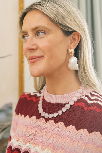 Heart - Quartz Beaded Necklace