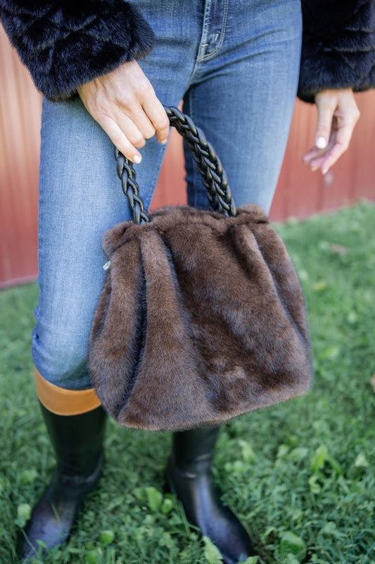 Heather Faux Fur Handbag