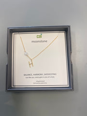 Gemstone Initial Necklace