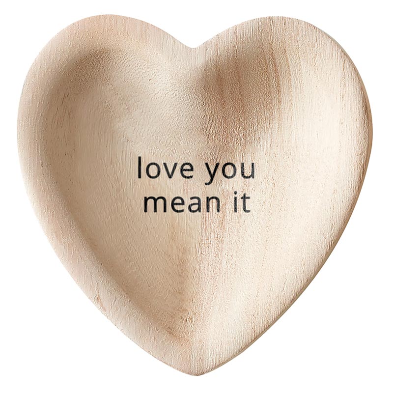 Paulownia Heart Trinket Tray - Love you mean it