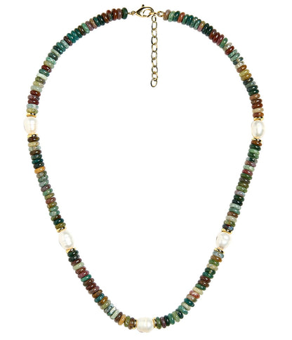 Jenny - Quartz Beaded Necklace with freshwater Pearl