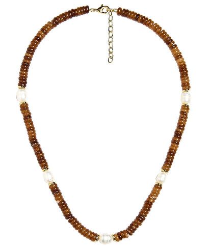 Jenny - Quartz Beaded Necklace with freshwater Pearl