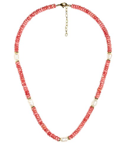 Jenny - Quartz Beaded Necklace with freshwater Pearl