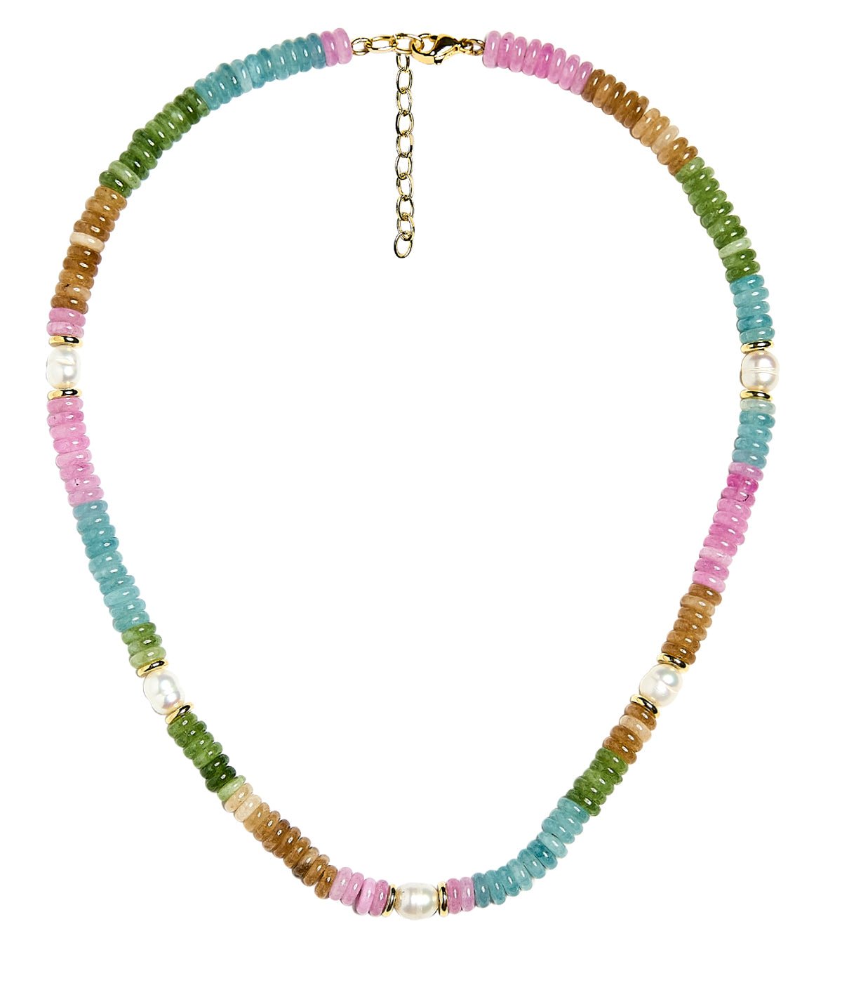 Jenny - Quartz Beaded Necklace with freshwater Pearl