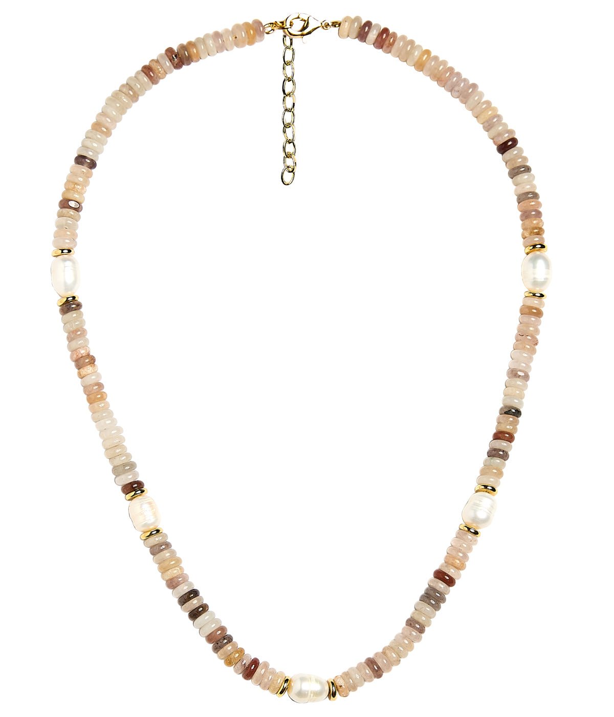 Jenny - Quartz Beaded Necklace with freshwater Pearl