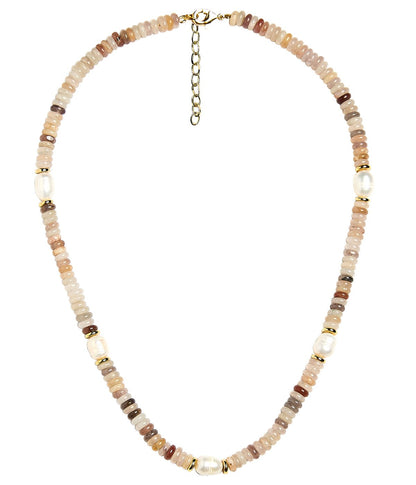 Jenny - Quartz Beaded Necklace with freshwater Pearl