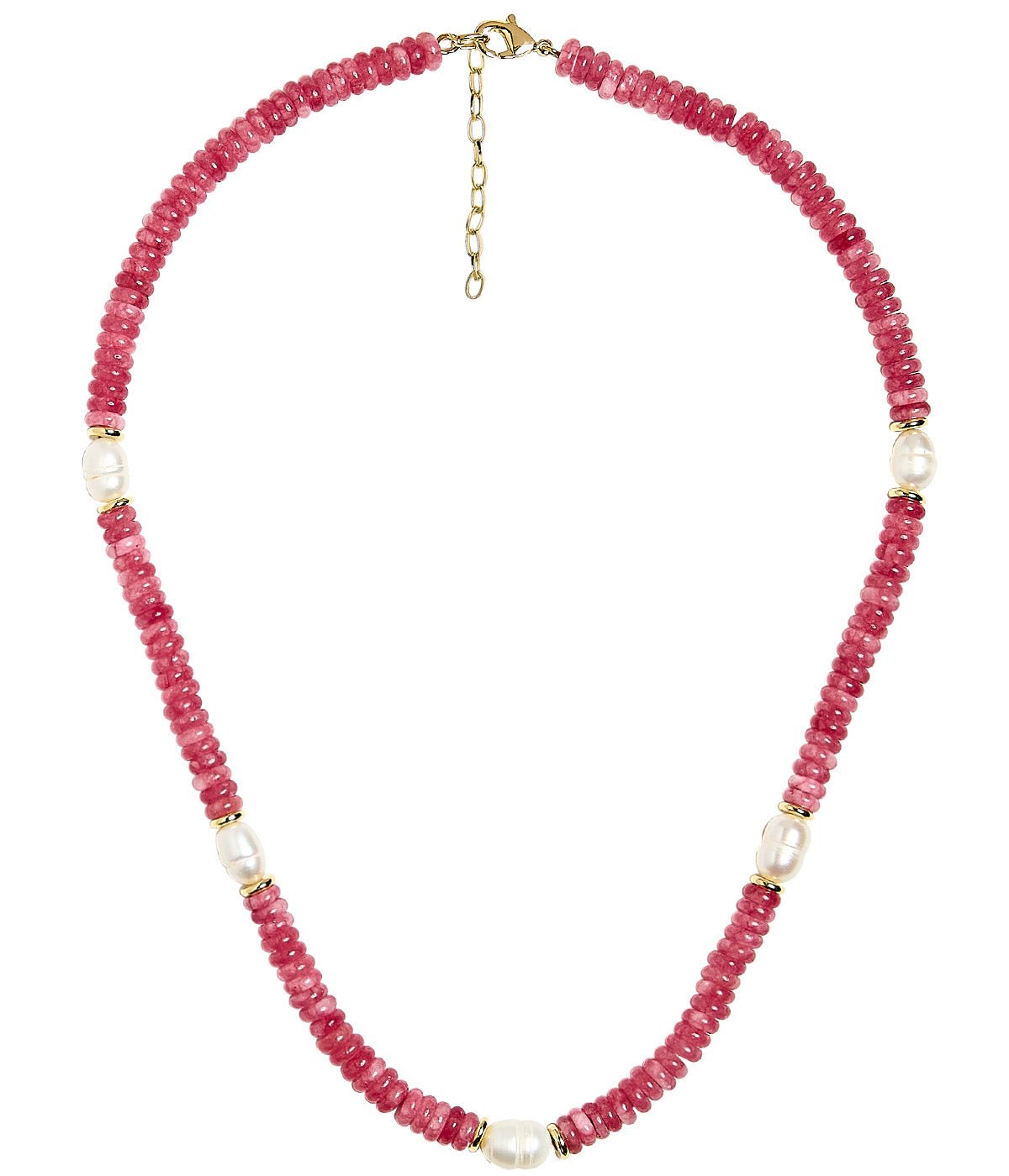 Jenny - Quartz Beaded Necklace with freshwater Pearl
