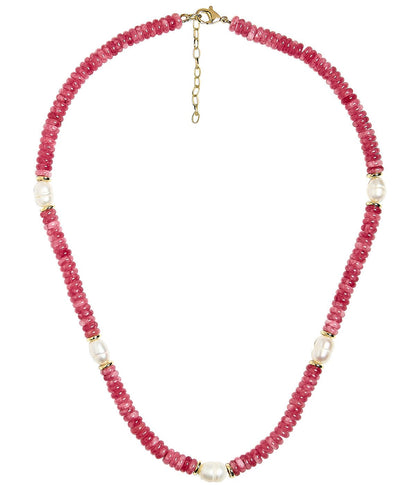 Jenny - Quartz Beaded Necklace with freshwater Pearl