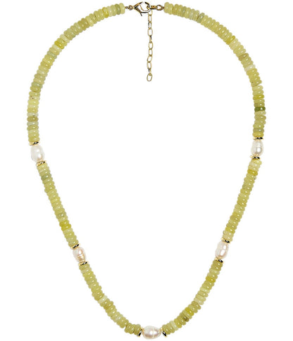 Jenny - Quartz Beaded Necklace with freshwater Pearl