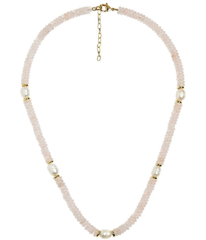 Jenny - Quartz Beaded Necklace with freshwater Pearl