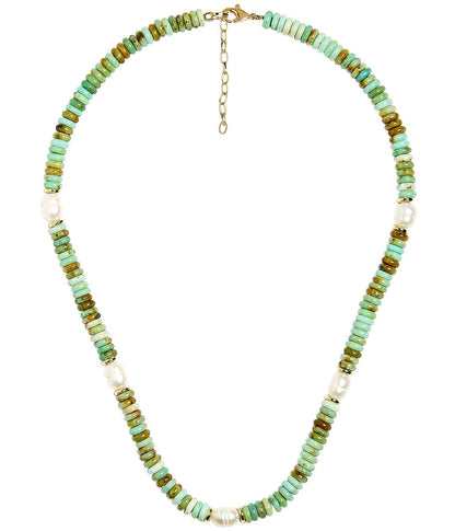 Jenny - Quartz Beaded Necklace with freshwater Pearl