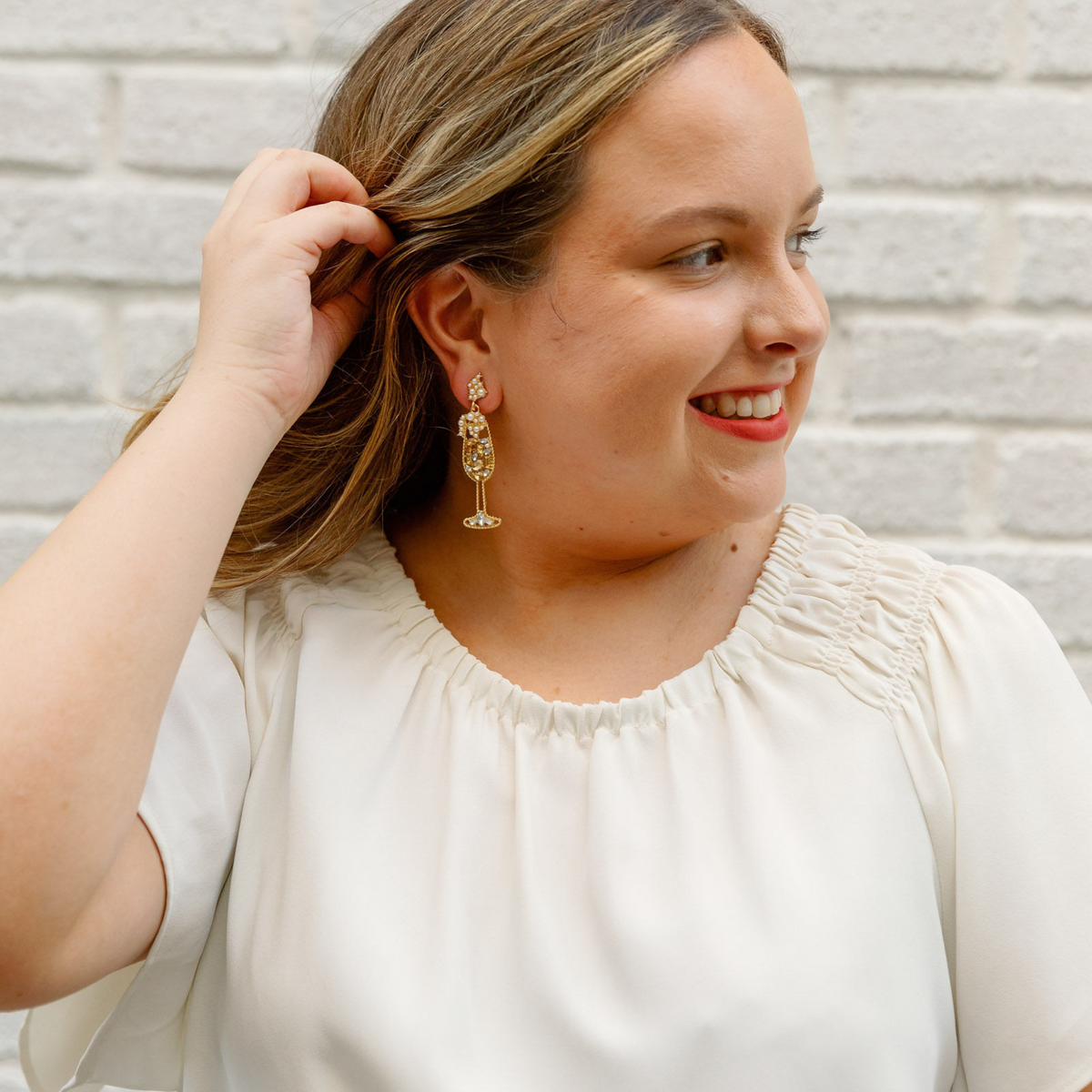 Champagne Glass Earrings