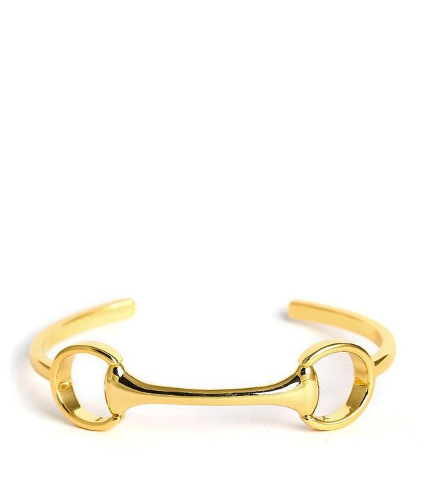 Gold Horse Bit Cuff - 18k Plated