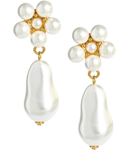 Maeve Pearl Drop Earring - 18k Gold Plated
