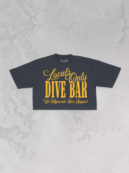 Underground Original Design: Locals Only Dive Bar Cropped TShirt