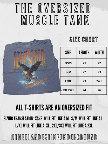 Underground Original Design: Salty Sardines Vintage Cropped Muscle Tank