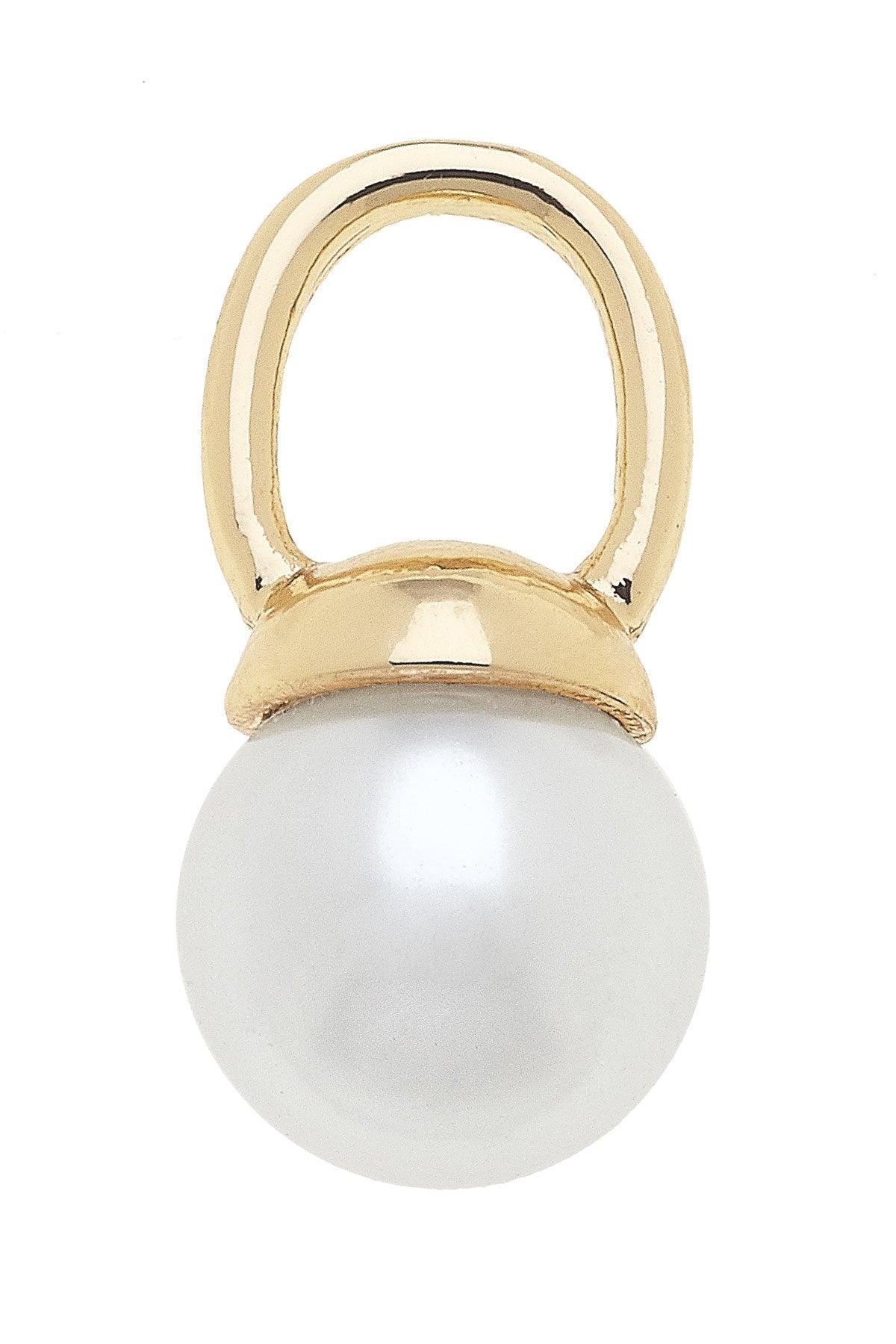 Pearl Drop Charm in Ivory