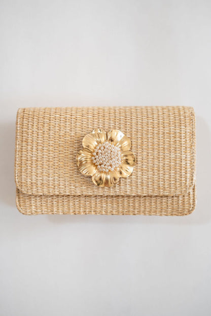 Ruby Straw Clutch