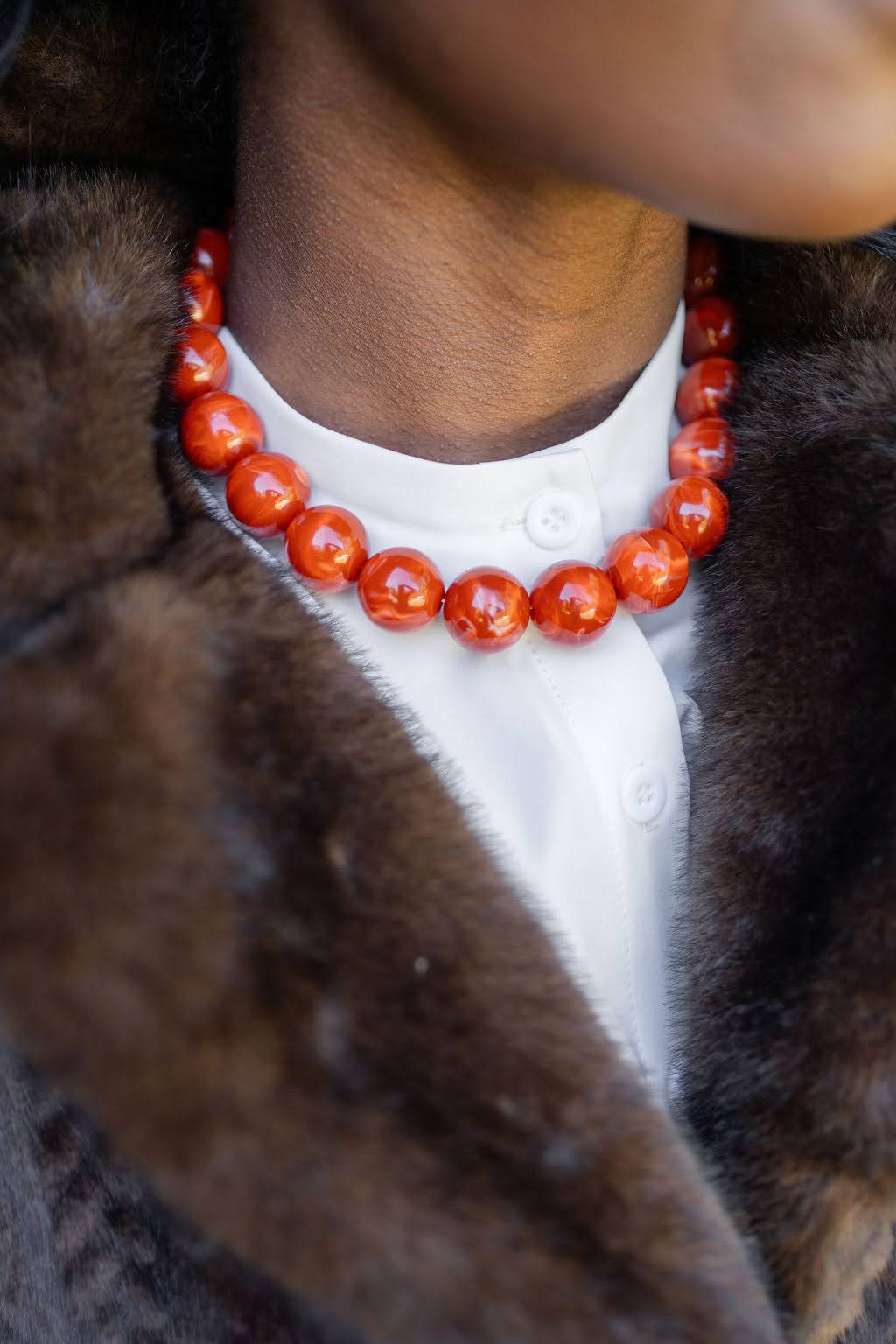 Ryan Beaded Acrylic Necklace