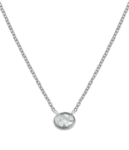 Small Oval Bezel Necklace
