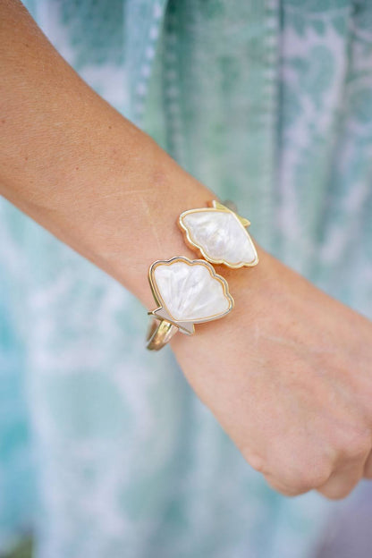 Summer Cuff - Acrylic Scallop Shell