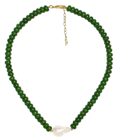 Susie- Quartz Beaded Necklace with freshwater Pearl