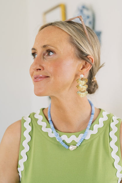 Susie- Quartz Beaded Necklace with freshwater Pearl