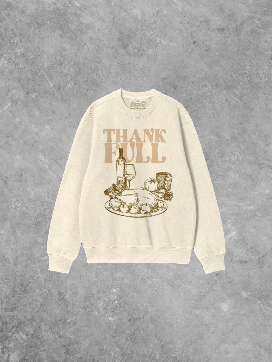 Underground Original Design: ThankFULL Boxy Cotton Sweatshirt