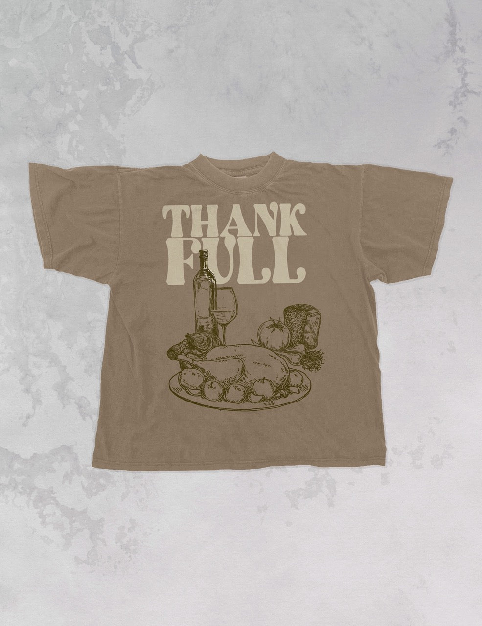 Underground Original Design: ThankFULL, Thanksgiving Oversized T-Shirt