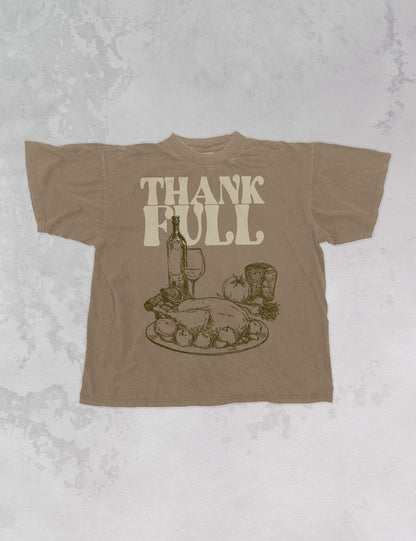 Underground Original Design: ThankFULL, Thanksgiving Oversized T-Shirt