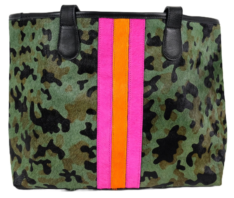 Buy Neoprene Tote Large Blue Camo With Hot Pink Racer Stripe